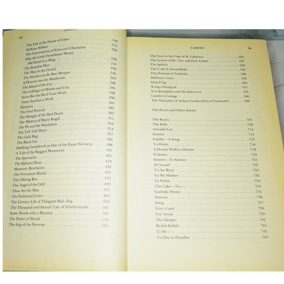 Edgar Allan Poe Leather Bonded Book 1985 Has 751 Pages Stories Novel Poems - Picture 11 of 12